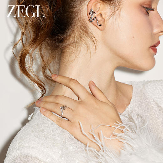 ZEGL设计师龙吟系列龙年本命年戒指女小众设计指环新年开口食指戒 商品图5