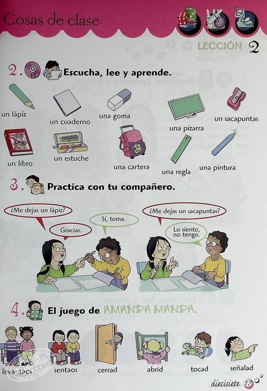 【中商原版】西班牙少儿教材 Colega 1 学生用书+练习+音频 西班牙文原版 ALUMNO+EJERCICIOS+CD Elena Hortelano 商品图7