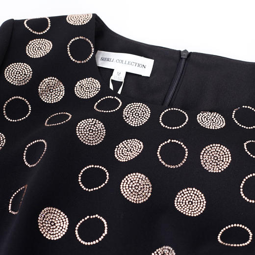 NA803斯尔丽[商场同款]春季新款圆领优雅修身显瘦长袖连衣裙纯色气质 商品图4