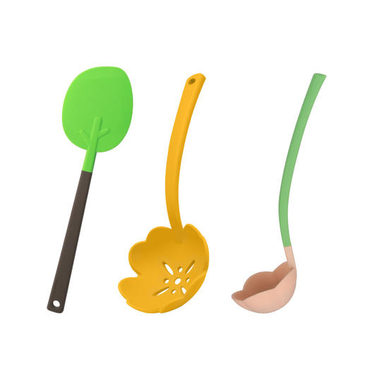 【韩国原装进口】BOADY CARO啵可硅胶铲耐高温汤勺漏勺可爱烘焙铲烹饪组合丛林系列 商品图4