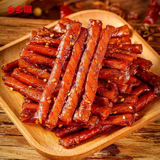 【拍1发20袋，地道湘味】乡乡嘴不二豆卷  湖南传统工艺制作 小豆筋棒卷条  辣条素豆筋 口感软嫩筋道 商品图2