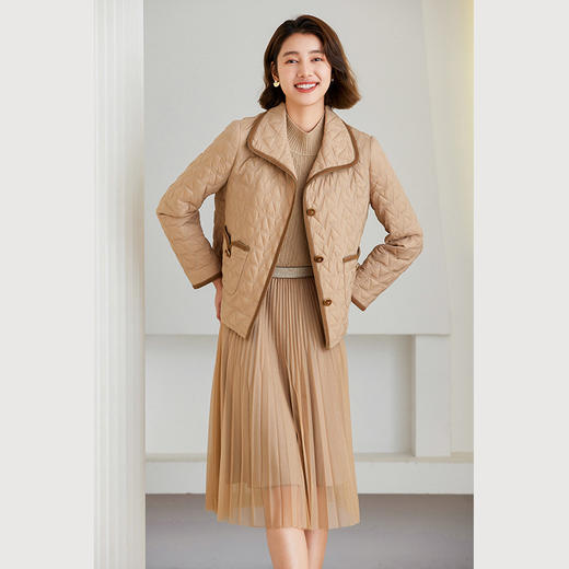 乔万尼棉服女款秋冬高端菱格纹设计ET4T022 商品图2