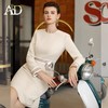 媛小香风连衣裙女气质通勤OL职场女装高级感米色西装裙 商品缩略图2