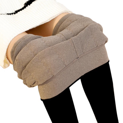 羊毛蚕丝棉裤冬季打底裤显瘦高腰保暖长裤修身 商品图4