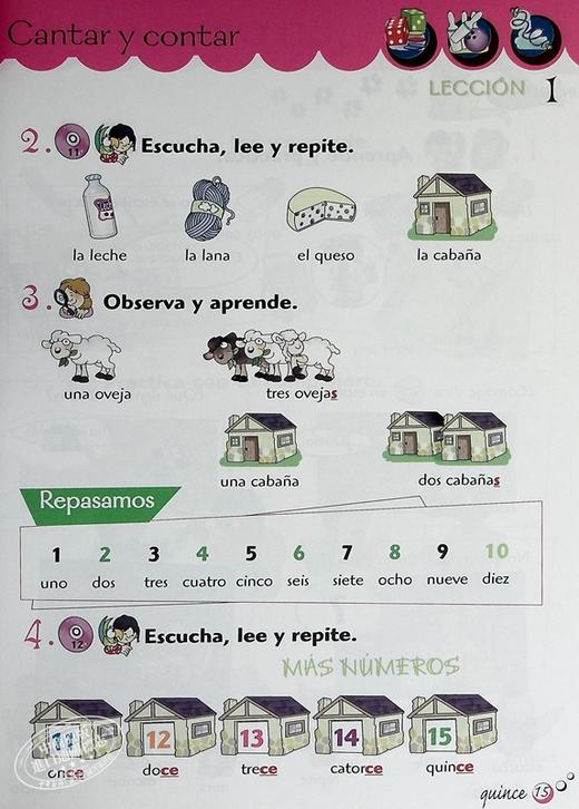 【中商原版】西班牙少儿教材 Colega 1 学生用书+练习+音频 西班牙文原版 ALUMNO+EJERCICIOS+CD Elena Hortelano 商品图6