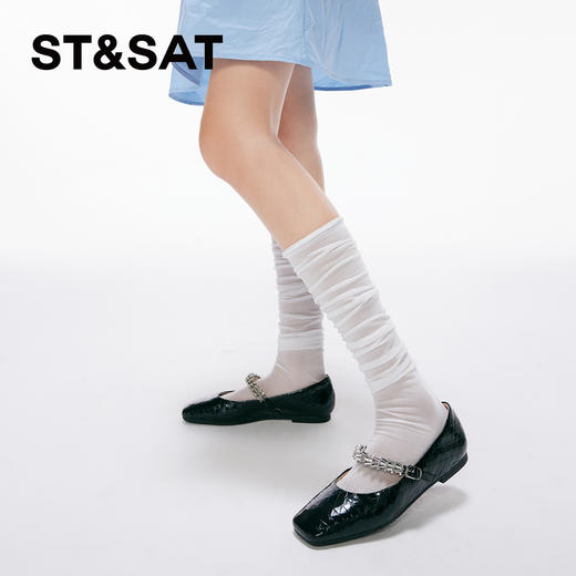 星期六精致方头一字扣玛丽珍SS4111131A 商品图5