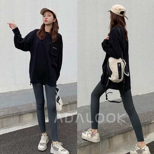 桃红李白专属 ADALOOK新疆棉羊羔绒打底裤 商品图3