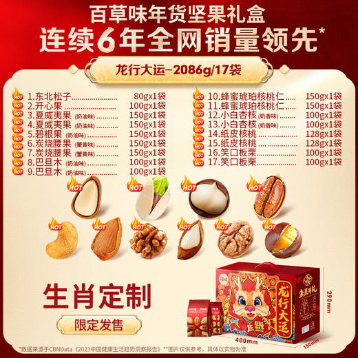 百草味龙行大运坚果礼盒2086g 商品图5