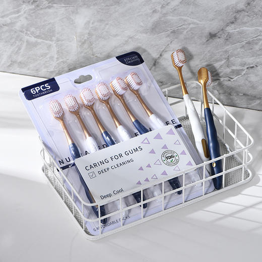 【6支装】山姆同款牙刷成人宽头牙刷成人细软毛牙刷家庭装牙刷 商品图7