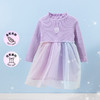 贝贝怡童装春季新款儿童甜美针织裙小女孩炫彩网纱长袖连衣裙233Q381 商品缩略图8