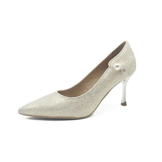 伊伴春季女新中式高跟精致婚鞋高跟鞋单鞋B24143513 商品图1