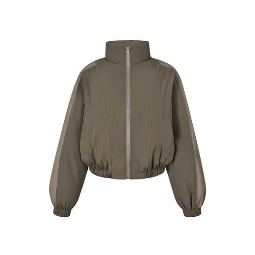 NUTH “小泡芙”｜棕色宽松拼接设计感厚款保暖棉服外套女 商品图5