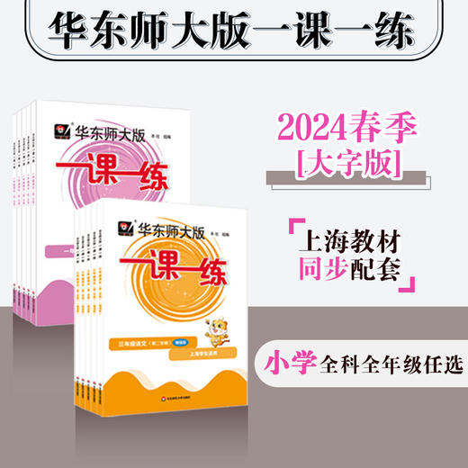 2024春华东师大版一课一练 小学1-5年级语数英第二学期 上海地区适用 大字版 商品图0