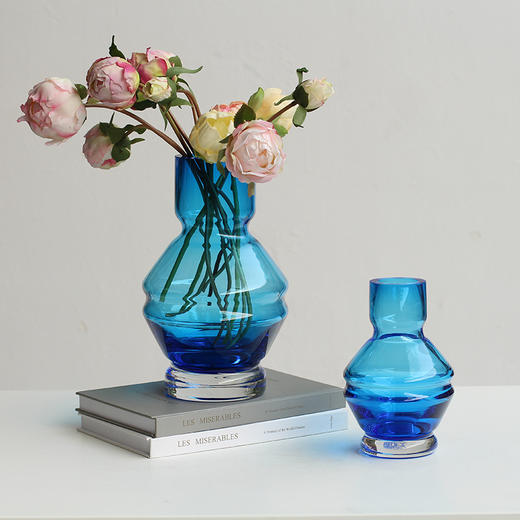 轻奢创意迷你几何加厚玻璃花瓶鲜花干花客厅餐桌酒店软装家居摆件 商品图2