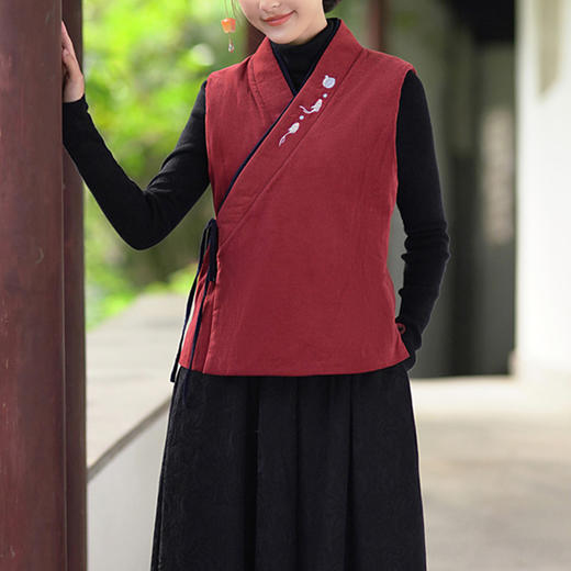 裁缝学苑AQ226中式禅意棉马夹马甲纸样女装坎肩外套上衣样板 商品图5