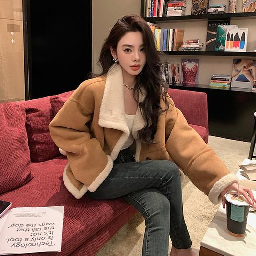 今年流行羊羔毛外套一体棉服高级感超好看小众女装外套新款8821 商品图4