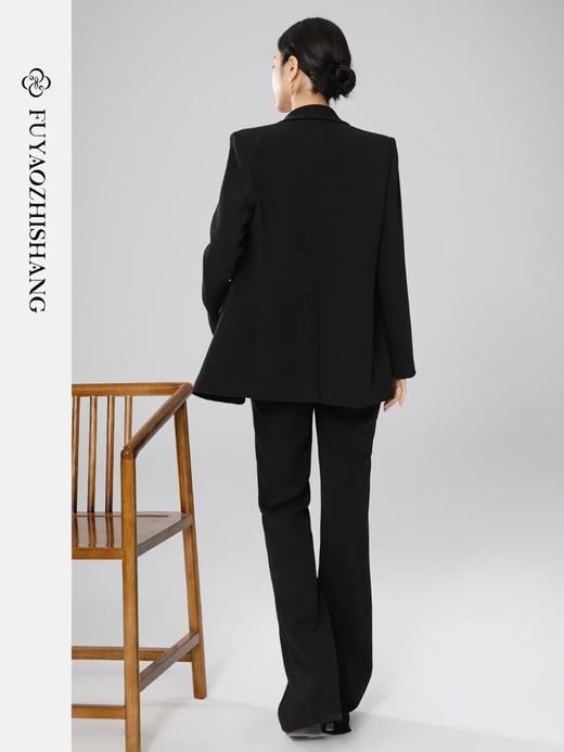 FUYAO扶摇 气质新中式国风套装女2024新款盘扣外套阔腿裤西服工装 商品图5