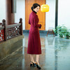 SYG-766新款旗袍冬款加厚水貂绒长款时尚显瘦复古高档连衣裙 商品缩略图2