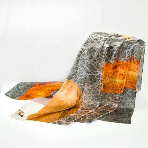 真丝桑波提花缎长巾 HA4685 商品图0