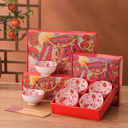 【马年行大运❗️遇见国潮礼盒套装】中式传统与趣味卡通结合，马腾瑞气祝福满满❗️陶瓷礼品碗筷子伴手礼送客户随手礼，新年礼盒年货礼盒 商品图3