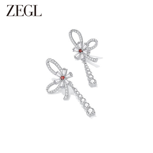ZEGL设计师新年系列龙年流苏蝴蝶结耳环女2024过新年喜庆耳钉耳饰 商品图1