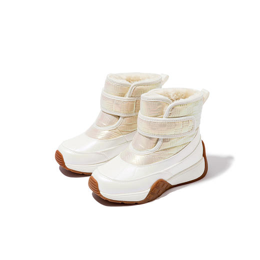 笛莎Deesha 女童靴子2023冬季新款短筒保暖女孩雪地靴 商品图0