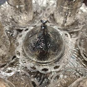 土耳其复古合金带盖糖罐（银色）