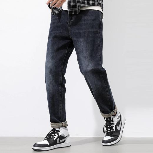 圣得西男士棉质锥形直筒牛仔裤2025年秋季新款青年厚款潮流长裤男 商品图2