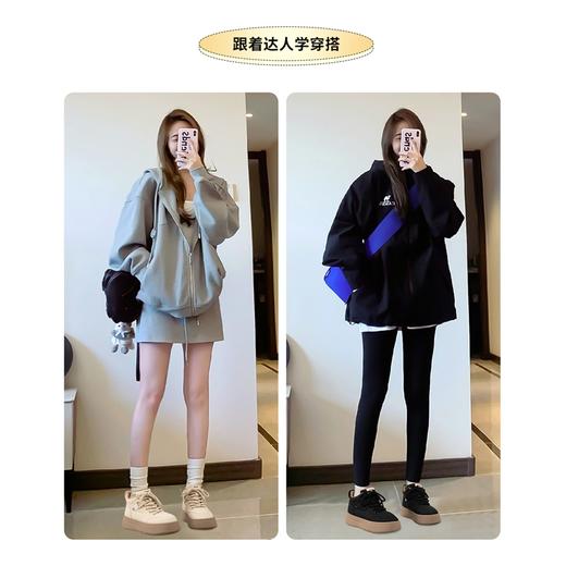 ZHR棉鞋女2024春季新款韩版潮流百搭加绒加厚轻潮高帮保暖休闲鞋 商品图8