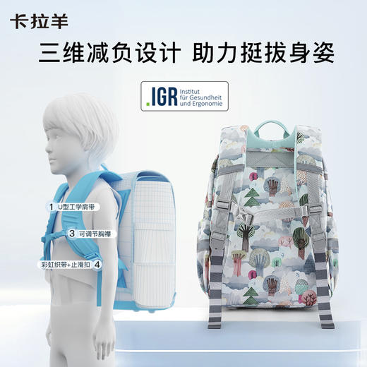 卡拉羊绿野仙踪系列书包背包双肩包，CX2830+CX5485【此款不支持定制名字】 商品图3