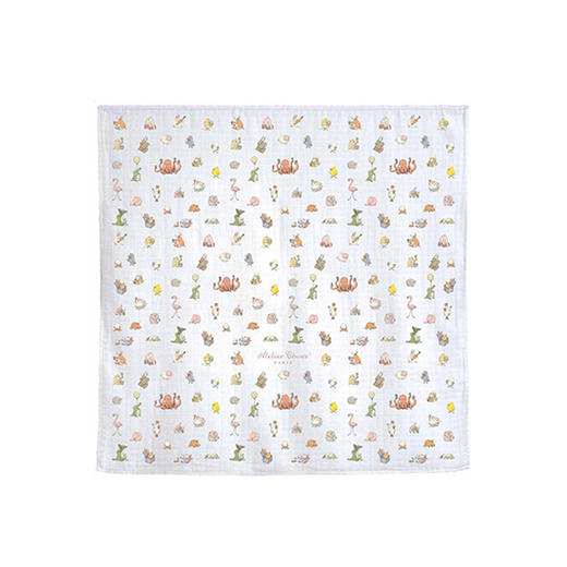 法国Atelier Choux 婴儿棉纱布包巾抱巾 同名款TC 小宝贝 海洋学院 100*100cm 商品图3