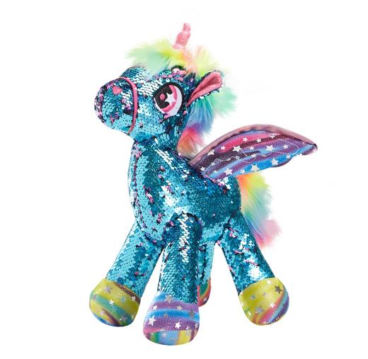 亮片独角兽DY016_L蓝紫色骨架款独角兽摆件L码 商品图0