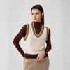 【条纹撞色羊绒马甲】羊绒世家秋冬新品女士100%山羊绒内搭保暖针织背心 商品缩略图1