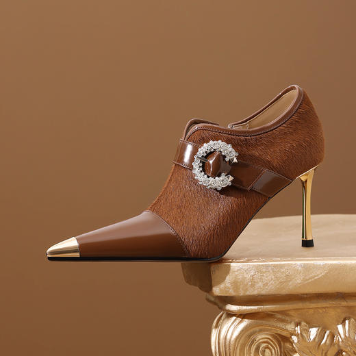 四季可穿新款，马毛+开边珠瘦瘦单鞋SJS-S112-952 商品图6