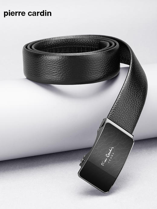 【实木礼盒包装】皮尔卡丹牛皮皮带自动扣男士腰带高档木礼盒送礼 商品图2