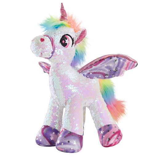 亮片独角兽DY016_S白粉色骨架款独角兽摆件 商品图0