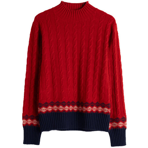 秋冬新款，红色半高领毛衣女加厚内搭打底衫2024本命年龙年衣服CC-MY-1062 商品图4