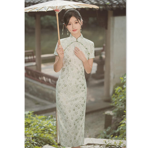 SKY 299092时尚改良蕾丝单层旗袍 商品图3