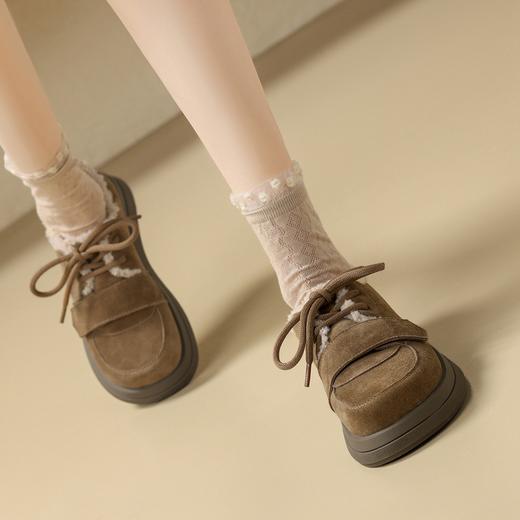 ZHR休闲鞋女2024春季新款洋气休闲百搭加绒加厚软萌魔术贴保暖棉鞋 商品图6