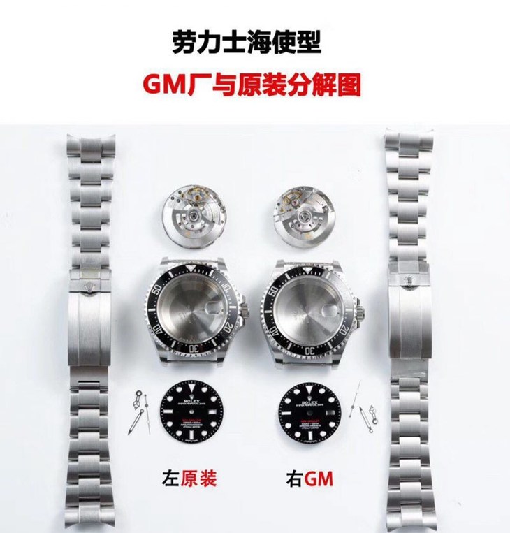GM劳力士海使型系列m126600-0001腕表真假比对评测