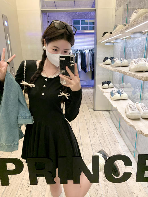 <曾小咸推荐>  2色蕾丝边领连衣裙  商品图6