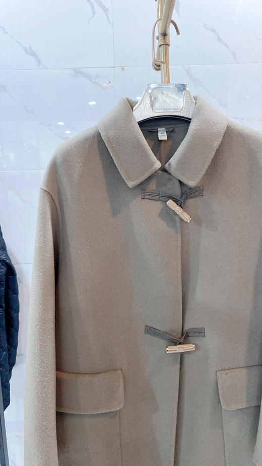 D6207       高端复古气质减龄百搭中长款双面羊绒大衣外套（细节有差异，以实物为准） 商品图5