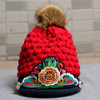 秋冬新款，中国风女贴布包头帽针织保暖帽子绣花民族风旅游帽YMF-1026 商品缩略图1