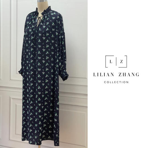 定制—Vintage—法式浪漫廓型感-复古减龄长款长袖连衣裙 2201037 商品图1