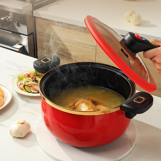 美国康宁（WORLD KITCHEN） 珐琅微压汤锅7.2升 【联想员工春节2024】 商品图4