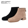 ARCH CONTACT安启美奈秋冬新品羊反绒中跟圆头女靴 商品缩略图0