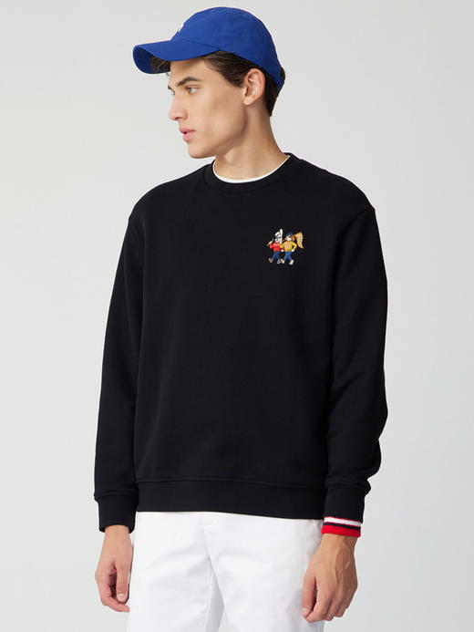 【新年系列】H@ZZYS 2024春季 刺绣图案圆领卫衣时尚宽松T恤男 Z-11258 商品图7