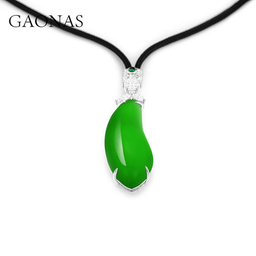 GAONAS 福气满满国风大气绿福瓜项链10274XG 商品图2