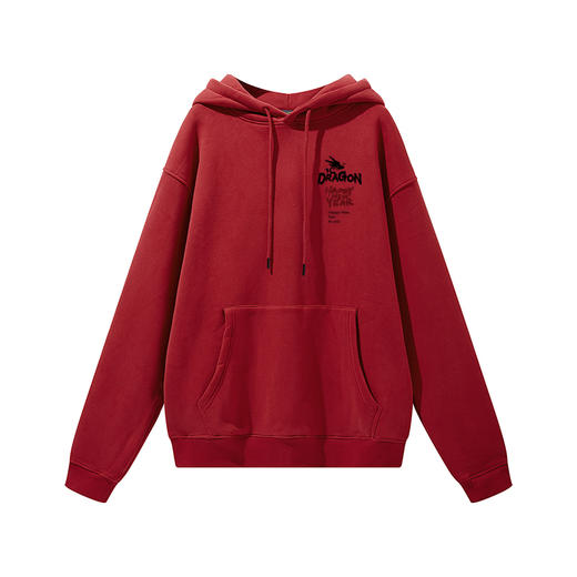 自由基地2024春季新款宽松抓绒卫衣青年潮流毛笔字越野设计图案款 NMT-2099 商品图6