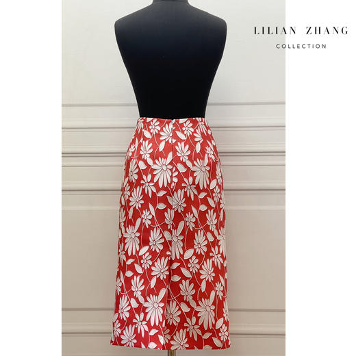 【LILIAN ZHANG】定制—欧洲复古—立体浮雕花-朵色织气质时尚春夏半身裙  2203013 商品图2